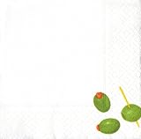 Caspari Set of 2 With A Twist Set of 20 Paper Cocktail Napkins