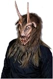 Horned Goat Adult Latex Mask w Hair