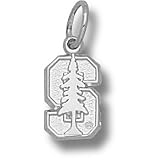 Stanford University S Tree 1/4 Pendant (Silver)