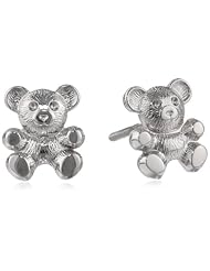 Sterling Silver Childrens Teddy Bear Earrings