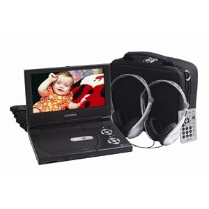 Audiovox D1988PK 9-Inch Slim Line Portable DVD Player with Bonus Headphones and Car Kit by Audiovox