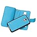 S5 Case, Galaxy S5 Case - EgraceTM 9 Card Slot PU Leather Wallet Case 2 in 1 Magnetic Detachable Back Cover Flip Folio Wallet Magent Case with Strap for Galaxy S5 (2014) (Blue)