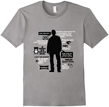 Men's Super natural Dea n Win chester Quote T-Shirt Medium Slate