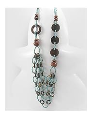 Light Sky Blue Plastic Necklace