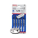 Bosch T101BR 4-Inch 10-Tooth Jig Saw Blades, 5-Pack