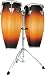 Latin Percussion LPA646 Aspire Conga Set with Double Stand, Dark Wood*