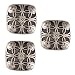 Metal Button 3/4'' Filagree Square Antique Silver By The Package