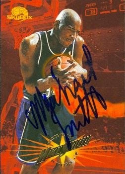 Mike Smith Autographed/Hand Signed Basketball card (Sacramento Kings) 1995 Skybox #200