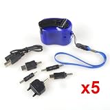 Neewer 5x USB Hand Power Dynamo Torch Charger Cellphone MP3 PDA