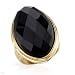 Gold Plated Silver Onyx Ladies Ring. Ring Size 7. Total Item weight 11.0 g.