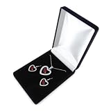 NFL Arizona Cardinals Reversible Crystal Heart Pendant and Earrings in Satin Box