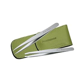 Tweezerman  Miniature Slant and Point Tweezers (Case Color Varies)