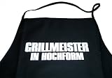 GRILLMEISTER IN HOCHFORM; Grillen Schuerze, schwarz