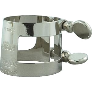 Bonade Alto Saxophone Ligature, Alto Sax - Nickel - Inverted by 
