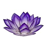 Paradise Collection-Natural Shell Tea Light Holder Small Lotus - Passion Pink/Turquoise