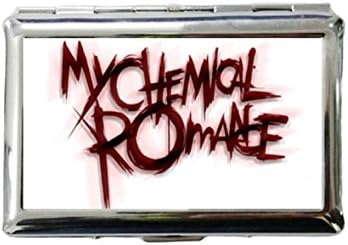 My Chemical Romance Logo Personalized Custom silver cigarette Box Case Stainless Steel RFID Protective Security Wallet