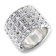 Women's Pave Clear Swarovski Crystal Ring, Size: 5-10
