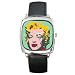 Square Metal Watch of Andy Warhol Marilyn Monroe (Green Background)