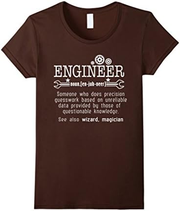 Women's Funny Engineer Definition Trust Me I'm An Engineer T-shirt XL Brown