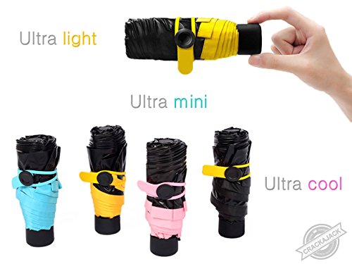 Ultra Light(7.6oz), Ultra Mini(6.7in), Ultra Protective(95% UV resistance), Ultra Cool(6 Elaborate Details). Free Ebooks Included. CRACKAJACK Umbrella, Your Intimate Helpmate in Summer! (blue)