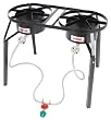 Bayou Classic DB250 Double Burner High-Pressure Cooker with Extension Legs
