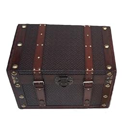 Wooden Embossed Design Steamer Trunk Hope Chest by Buyers Choice USA