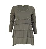 Romantischer Tunika Pullover mit Volants von Kaffe