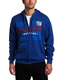 NFL Mens New York Giants Touchback IV Long Sleeve Fullzip Hooded Fleece