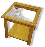 Oak Glass Top End 20 high