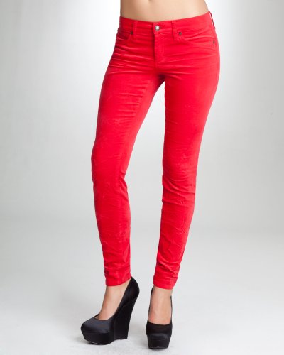 Bebe Icon Skinny
                                                Velveteen Pant Chili Pepper Size 30