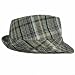 41qUDCIbcEL. AA75  BLACK TAN WHITE FUNKY PLAID SHORT BRIM FEDORA