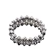 Silver Metal Faceted Crystals Diamond Silver Bracelet Stretchable Stylish
