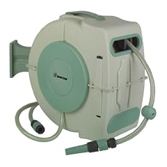 Schlauchtrommel Automatik inkl. Gartenschlauch Gewebe 20m von meindepot