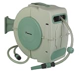 Schlauchtrommel Automatik inkl. Gartenschlauch Gewebe 20m von meindepot