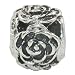 'Roses Roses' Anodised Slide-on. Slide-off Charm or Bead - Pandora Charm Bracelet Compatible