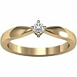 18K Yellow Gold Solitaire Diamond Ring - 0.10 Ct.