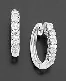 14k White Gold Channel-Set Diamond Hoop Earrings (1/2 ct. t.w.)