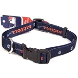 DETROIT TIGERS ADJUSTABLE NYLON DOG PET COLLAR SZ