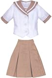ピュアニーモシリーズ ポートルダム指定制服 夏服 ライトブラウン X 白