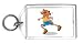 Keychain with running, sport, tiger, shoe, jogging, animal, fitness