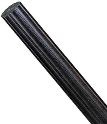 Menagerie 1-3/8-Inch Fluted Pole, 8-Feet, Bronze/Black