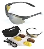 Polarized Golf Sunglasses with Interchangeable Lenses - Rapid Eyewear Condor, for Golf, Baseball, Tennis, Running Etc.
