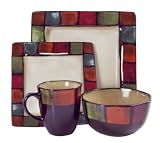 American Atelier Hopscotch Ivory 16-Piece Dinnerware Set