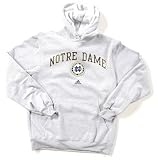 Notre Dame Fighting Irish Adult Arch and Ring Hooded Sweatshirt - Sport Gray