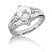 0.3 Ct Diamond Pearl Ring Engagement Round cut 14k