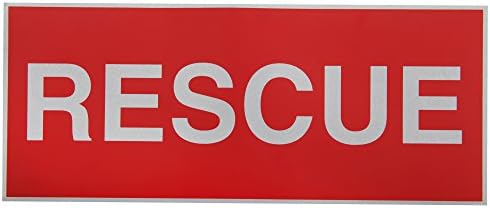 Transfers Heat-seal Back Patch Reflective Badge (One Size) (Rescue Silver/ Silver/ Red)