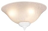 More details of product: Monte Carlo Fans MC143-L Crackle Bowl Light Kit with White Frosted Glass Frosted Crackle