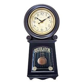 Reproduction Regulator Wall Clock - Black