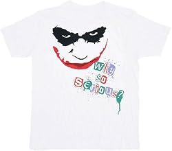 Batman The Dark Knight Why So Serious White T-Shirt Tee