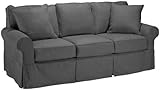 IMAGE OF Nantucket Slipcover 3 cushion Sofa, SLPCVR SLEEPER, TEXT SOLID GREY
